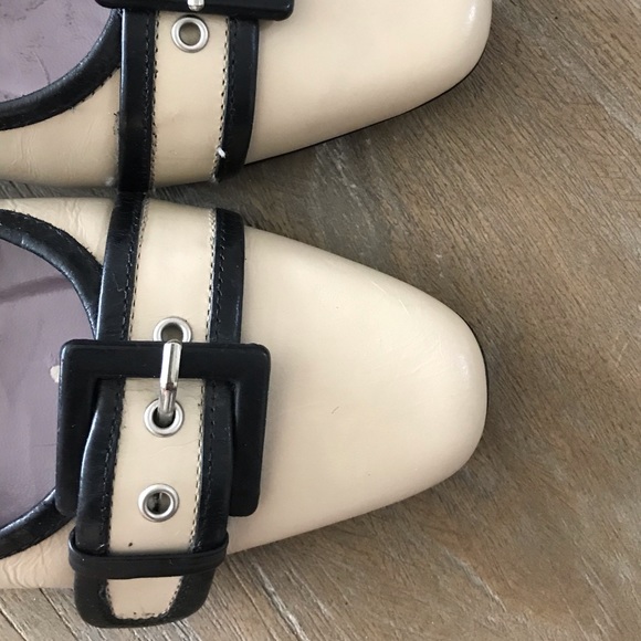 Vaneli Leather Buckle Loafer Flats With Low Heel - Picture 2 of 6